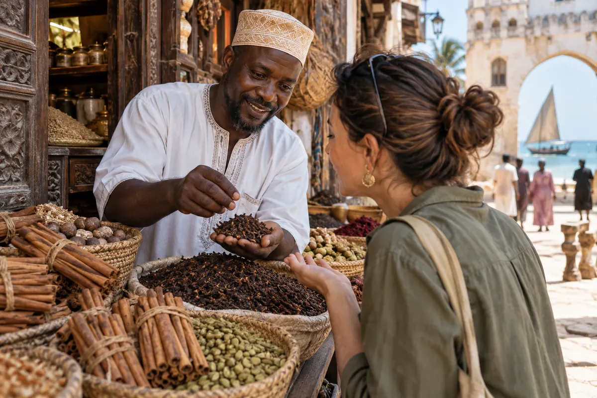 Illustration inspired by Zanzibar’s spice trading heritage